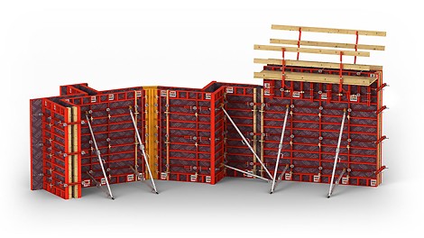 LIWA, the lightweight wall formwork with cleverly designed corner solution
