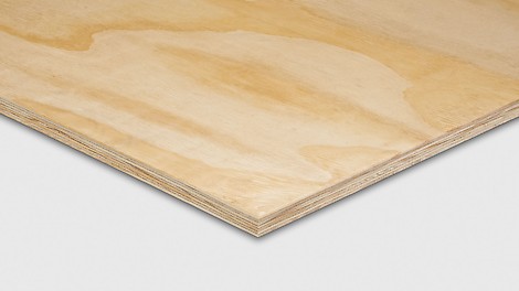 A product image with a white background shows a light coloured softwood plywood panel.