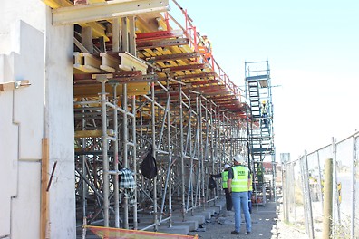 Sky Circle infrastructure project-The QUICKSHORE heavy duty shoring system on site 