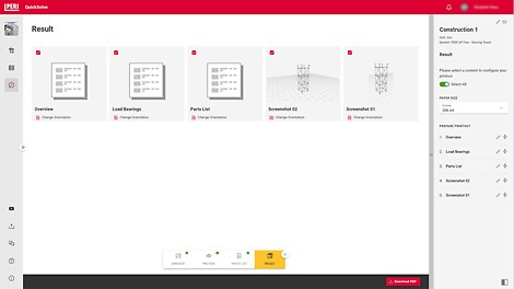 Résultat tour d'étaiement PERI UP Flex