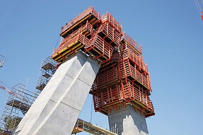 для наклонных конструкций с платформами, всегда находящимися в горизонтальном положении