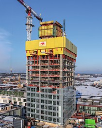 Veža REDI Majakka - prvá obytná veža vo Fínsku.
Pri výstavbe 134 m vysokej obytnej budovy bola najvyššou prioritou bezpečnosť. Kompletné zakrytie podlaží skeletovej budovy ochránilo stavebný tím pred poveternostnými podmienkami aj vo veľkej výške.