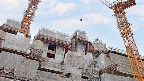 Rochester Commons site featuring 3 corewalls