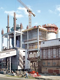 Cement plant Ivano-Frankowsk, Ukraine - For extending the cement plant, engineers from PERI Ukraine designed a comprehensive and sophisticated formwork and scaffolding solution.