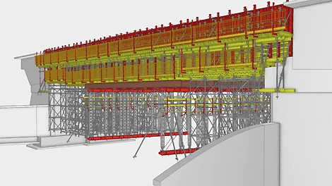 Wiadukt kolejowy Al. 29 Listopada, Kraków. Wizualizacja z programu Trimble Connect.
