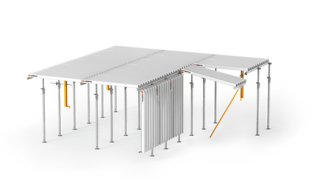 Simple working operations through a systematic assembly sequence with only one standard and two compensation panels.