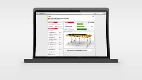 El configurador de encofrado de losas de vigas MULTIFLEX para optimizar la separación de vigas/puntales y puntales MULTIFLEX