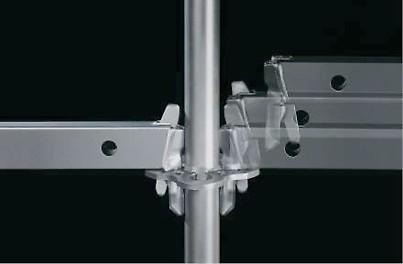 Розетка системы PERI UP допускает поворот ригеля до 46⁰