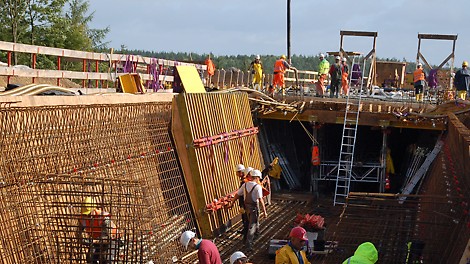VARIO forme med VT 20 dragere, inde i støbedokken. 