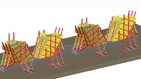 PERI engineers closely collaborated with the project participants and provided them with 3D renderings to ensure that all requirements could be fulfilled.