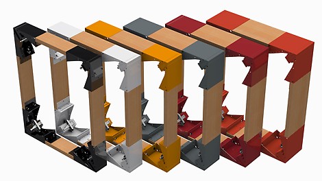 应用于不同墙厚，所有规格的Variobox 造型框模板