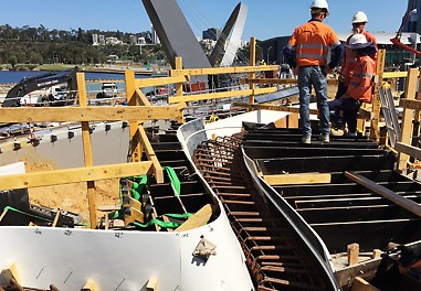 Designing wall 19 with plywood gussets - VARIO formwork would provide the basic alignment, with 3 layers of 6mm thickness plywood to provide the final intricately shaped formlining.<br/>