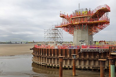 The Mersey Gateway is a cable-stayed bridge stretching over 2,000 m from Runcorn to Widnes