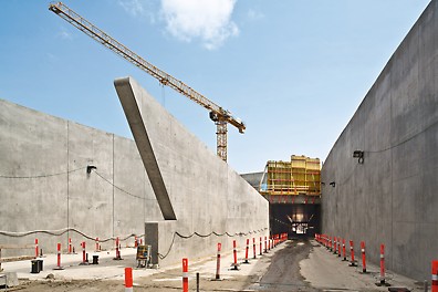 Die freie Ankerpositionierung und Fugenbildgestaltung ermöglichen individuelle Sichtbetonausführungen<br/>
