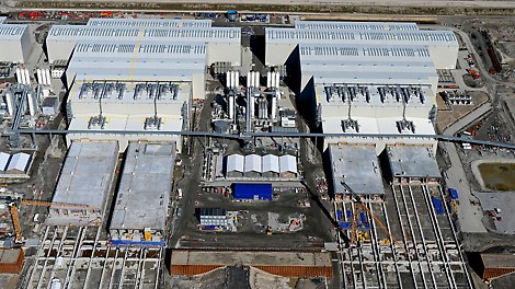 The immersed tunnel has a total width of 42,00 m and comprises five tunnel corridors. PERI supplied the formwork to produce the 79 standard tunnel elements, each 217,00 m in length and weighing 73.000 t.<br/>(Photo: Femern A/S)