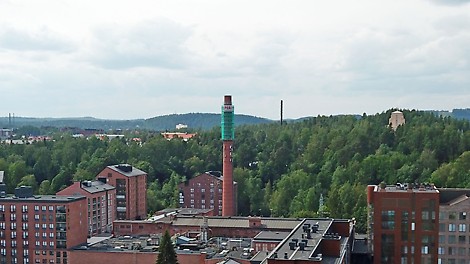 Kankaan entisen paperitehtaan piippu on tunnettu maamerkki Jyväskylässä.