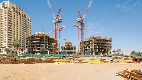 在吊车使用受限的条件下，建造17至21层结构的住宅大厦