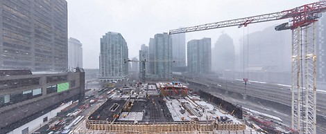 The Sky Tower will be the tallest residential tower in Canada reaching 105 storys with a total height of 345 meters.
