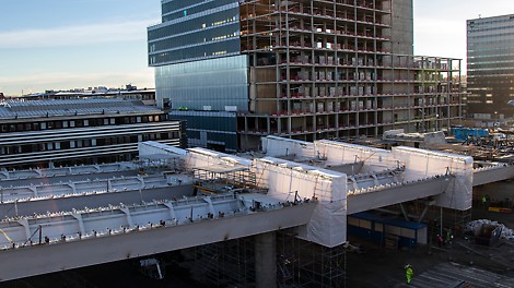 PERI UP Flex modulställning och LGS Väderskydd har anpassats till projektet