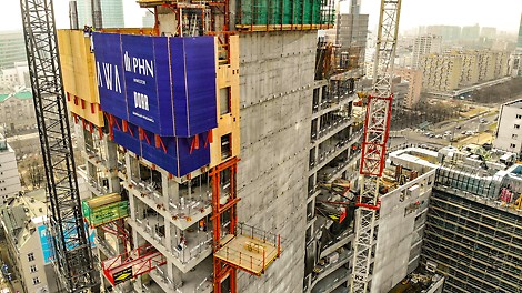 Budowa wieżowca SKYSAWA, Warszawa, fot. Cezary Małecki