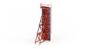 SB okvirni podupirač jednostrane oplate: pouzdano betoniranje jednostranih zidova do 8,75 m visine.
