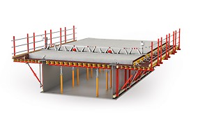 Gerüstfreie Kragarmschalung für Stahlverbund- und Betonfertigteilbrücken