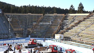 BMW IBU World cup Biathlon, Nové Město na Moravě: Doplnění stávající tribuny na stadionu.