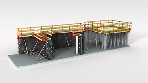 Universāla veidņu sistēma sienu, kolonnu un pārsegumu betonēšanai.
