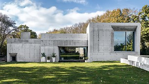 A betonház a PERI első lakóház projektje, mely az Egyesült Királyságban DUO zsaluzattal valósult meg.
(Fotó: seanpollock.com)