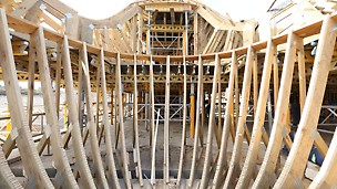 Bosjes Chapel - The planning, technical design and production of the customized trusses is done with 3-D modelling. 