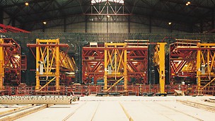 Øresundstunellen - Produktionshallen til støbning af tunnelsektionerne. 