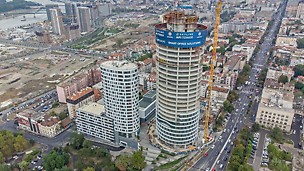 Skyline AFI Tower poslovni toranj, visine 132 m, deo je poslovno-stambenog kompleksa Skyline Belgrade