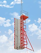 QUATTRO column formwork can be moved with only one crane lift complete with push-pull props and concreting platform – alternatively by hand using transportation wheels.