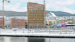 Drammen stasjon PERI UP stillas scaffolding Quality hotell river station  