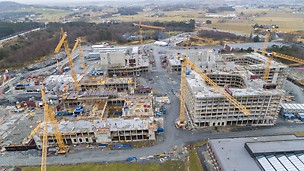Oversiktsbilde fra byggeplassen til Nye Stavanger Universitetssykehus