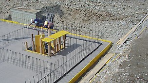 Installation after pouring
