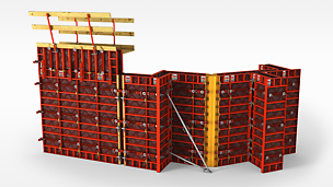 LIWA, the lightweight wall formwork with cleverly designed corner solution
