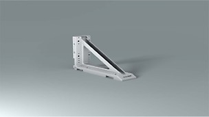 Stopend angle, used for slab formwork, edge beams and T-beams