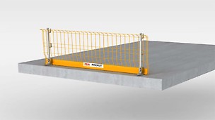 Side mesh barrier, for reliable securing