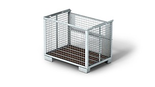 Crate pallet, for stacking and transportation of components