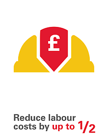 Save with PERI DUO Reduce labour costs by up to 1/2