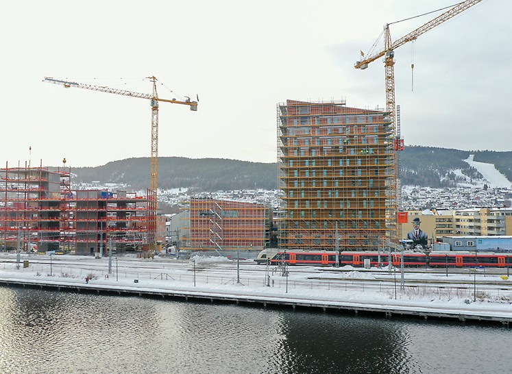 Drammen stasjon - leveranse av ca 7.500 m2 med PERI UP