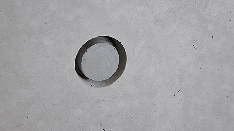 Cone used for attractively designed visible concrete surfaces - with shadow joint and installation flush with the surface. 