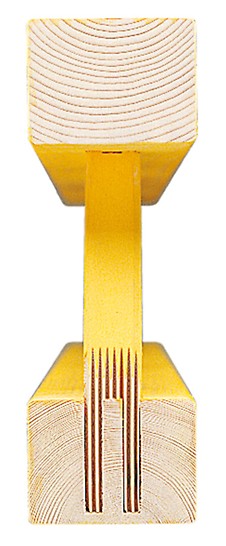 Les nœuds de poutrelle avec joints d’assemblage à mini-tenons garantissent la durabilité de la poutrelle à treillis GT 24.
