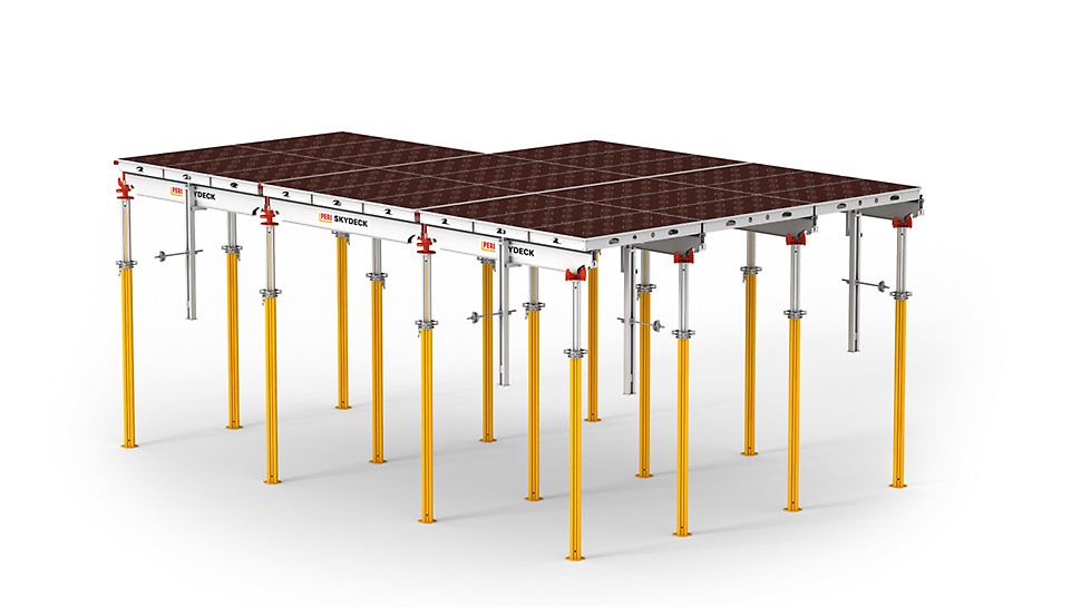 SKYDECK stropné panelové debnenie: Osvedčené hliníkové stropné panelové debnenie s veľmi rýchlou montážou.