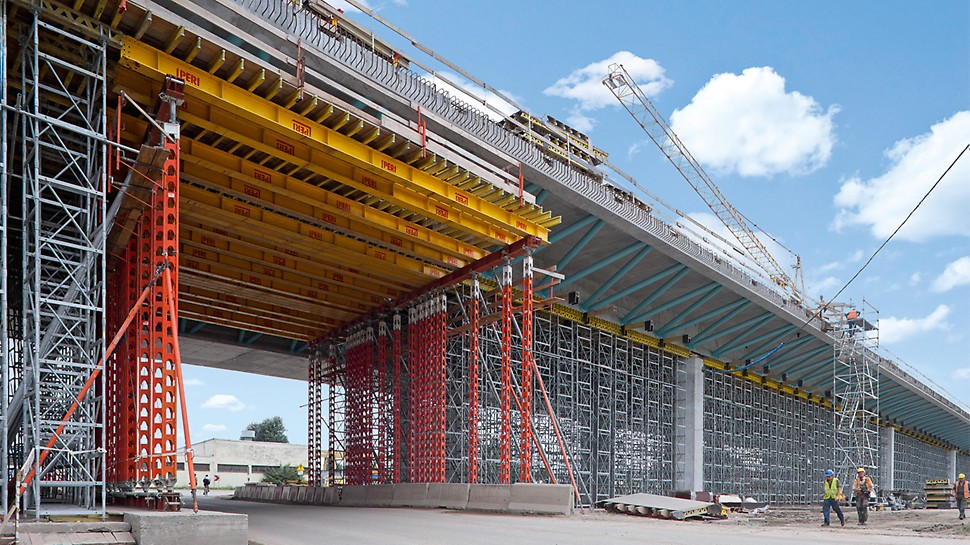 Die Stützen sind sehr flexibel einsetzbar – von der Bauwerkssanierung bis in den Brückenbau.
