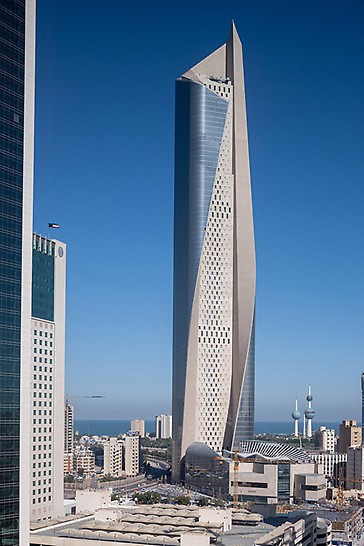 Al Hamra Tower, Kuwait City, Kuwait - The Al Hamra Tower is situated on the eastern lifeline of Kuwait City, near the characteristic water towers.