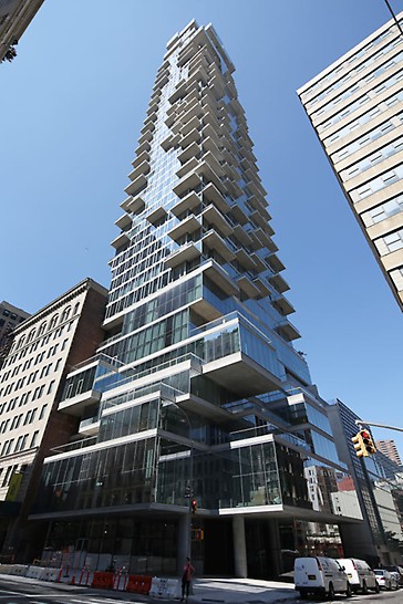 Nach der Vollendung Ende 2016 ist das 56 Leonard Street eines der höchsten Appartementhäuser der Vereinigten Staaten