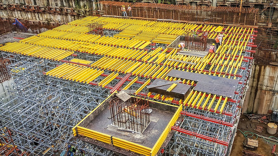 VT20 Alpha 3S Formwork Girders were used to support the slab formwork. These stand out due to their 
particularly high cost-effectiveness