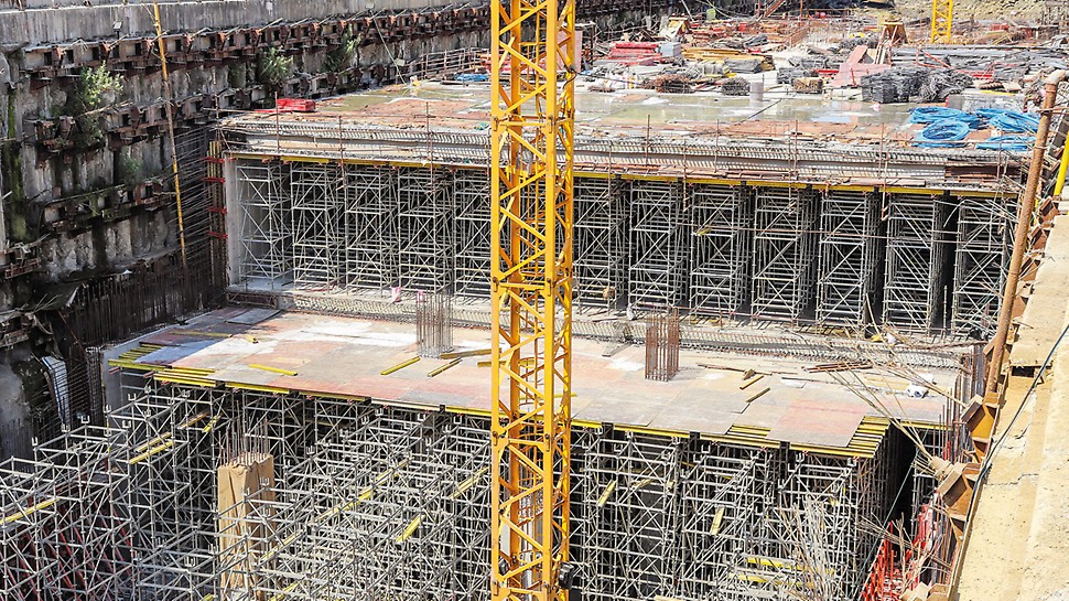 PERI has delivered around 480 tonnes of formwork and scaffolding material to the client’s construction site in addition to providing comprehensive on-site support.